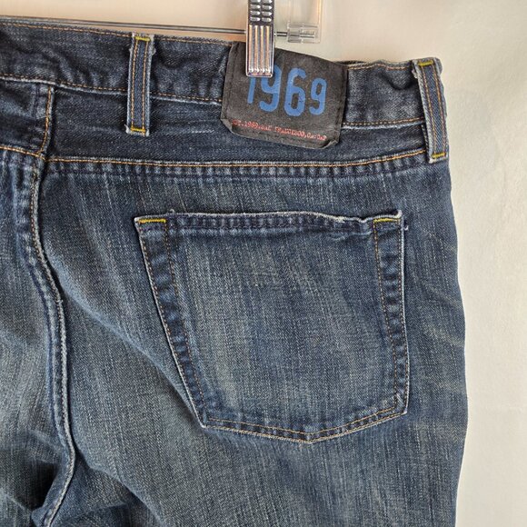 Gap 1969 Jeans Mens 40x30 Blue Straight Fit Classic Denim Button Fly Y2k 00s - Picture 8 of 12